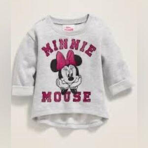 Disney - Minnie Mouse Gray and Pink Kids Sweatshirt